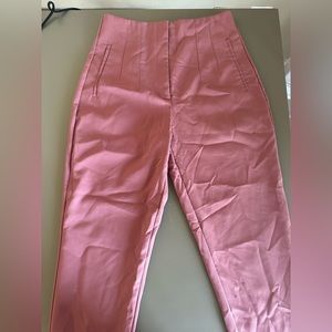 Zara High Waisted Trousers in Pink